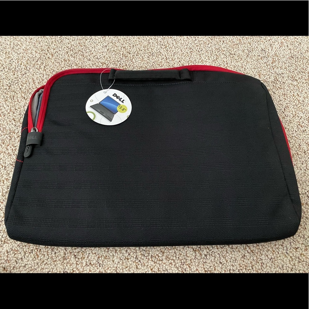 Brand New Dell Notebook Laptop Computer 15.6" Black and Red Carrying Case